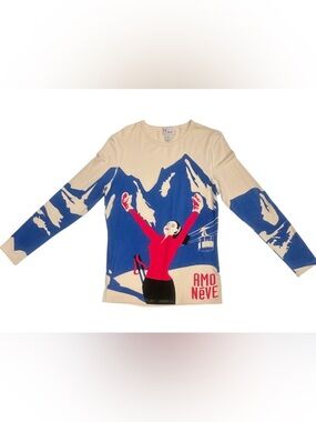 Neve Designs Amo Neve Ski Sweater Womens L Silk Wool